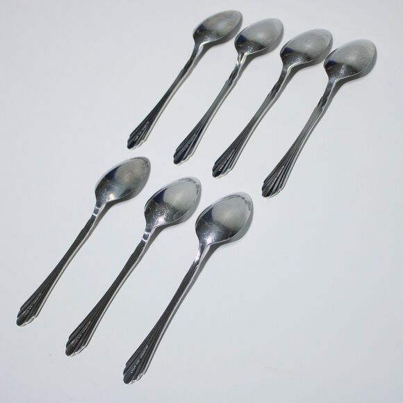 Vintage Retroneu 7 Teaspoons Korea 18/8 Flatware BARRINGTON - Picture 5 of 6